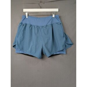 Bikewa Padded Cycling Shorts Womens XL Blue 2-in-1 Bike Shorts Pockets